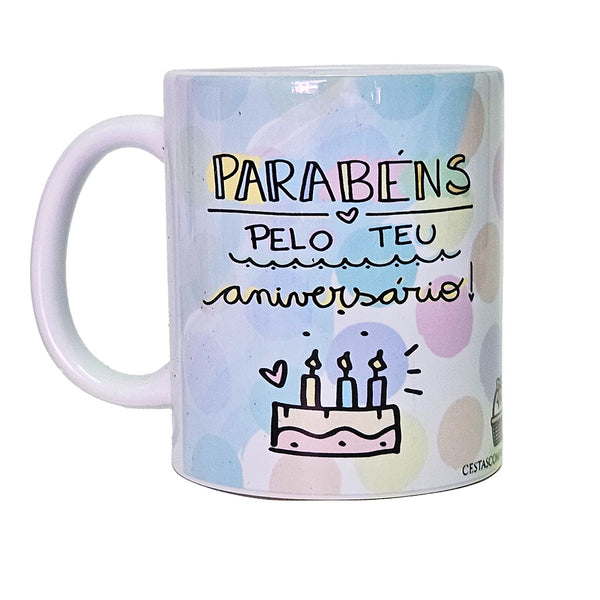"Happy Birthday" Porcelain Mug