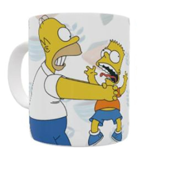 Caneca de Porcelana "Feliz Dia dos Pais Simpsons"