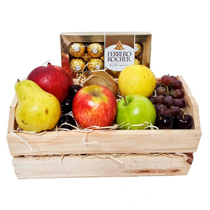 Caixa de Frutas Presente com Bombons - Cestas Company